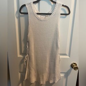 White Sweater Tank Top